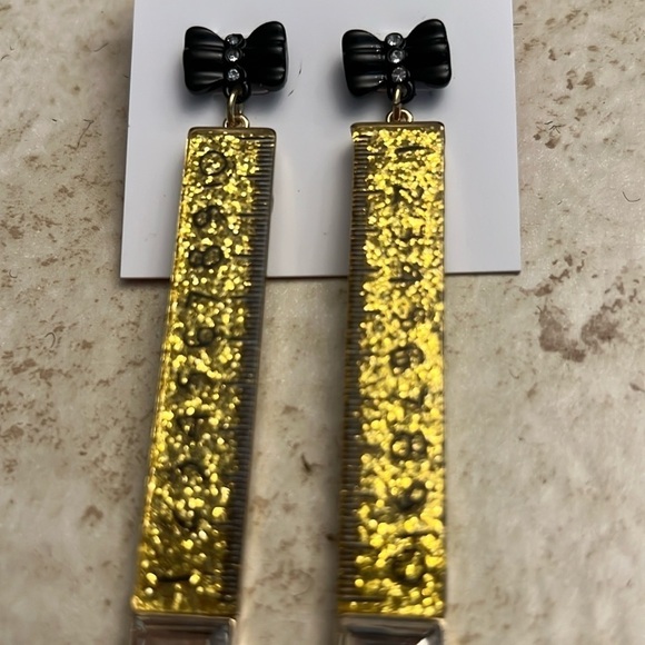 Betsey Johnson Ruler Earrings New Teacher Gift - Picture 2 of 6